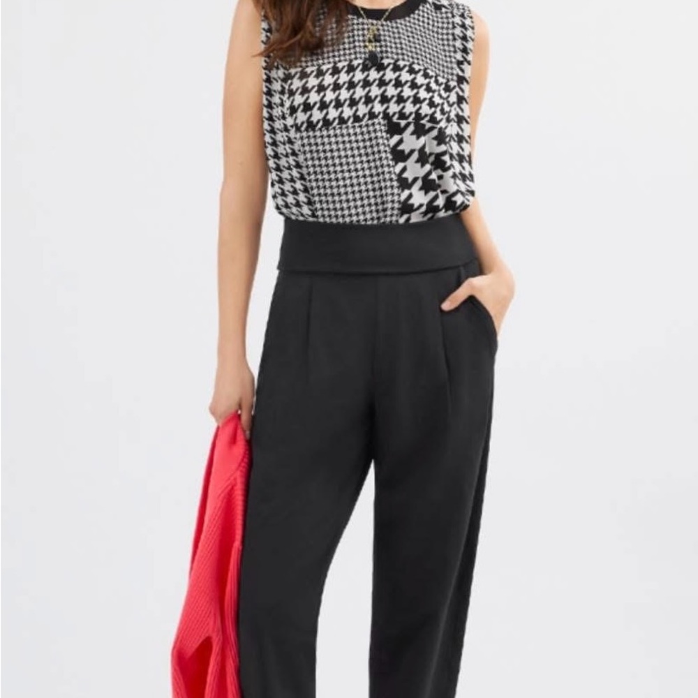CAbi You Complete Me Top in houndstooth